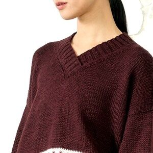 Harlow Knit Sweater in Burgundy